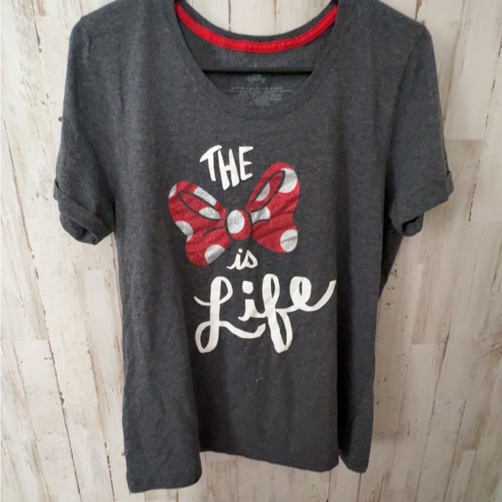 Disney “The Bow is Life” Minnie Mouse T-Shirt 🎀👚 Size Large